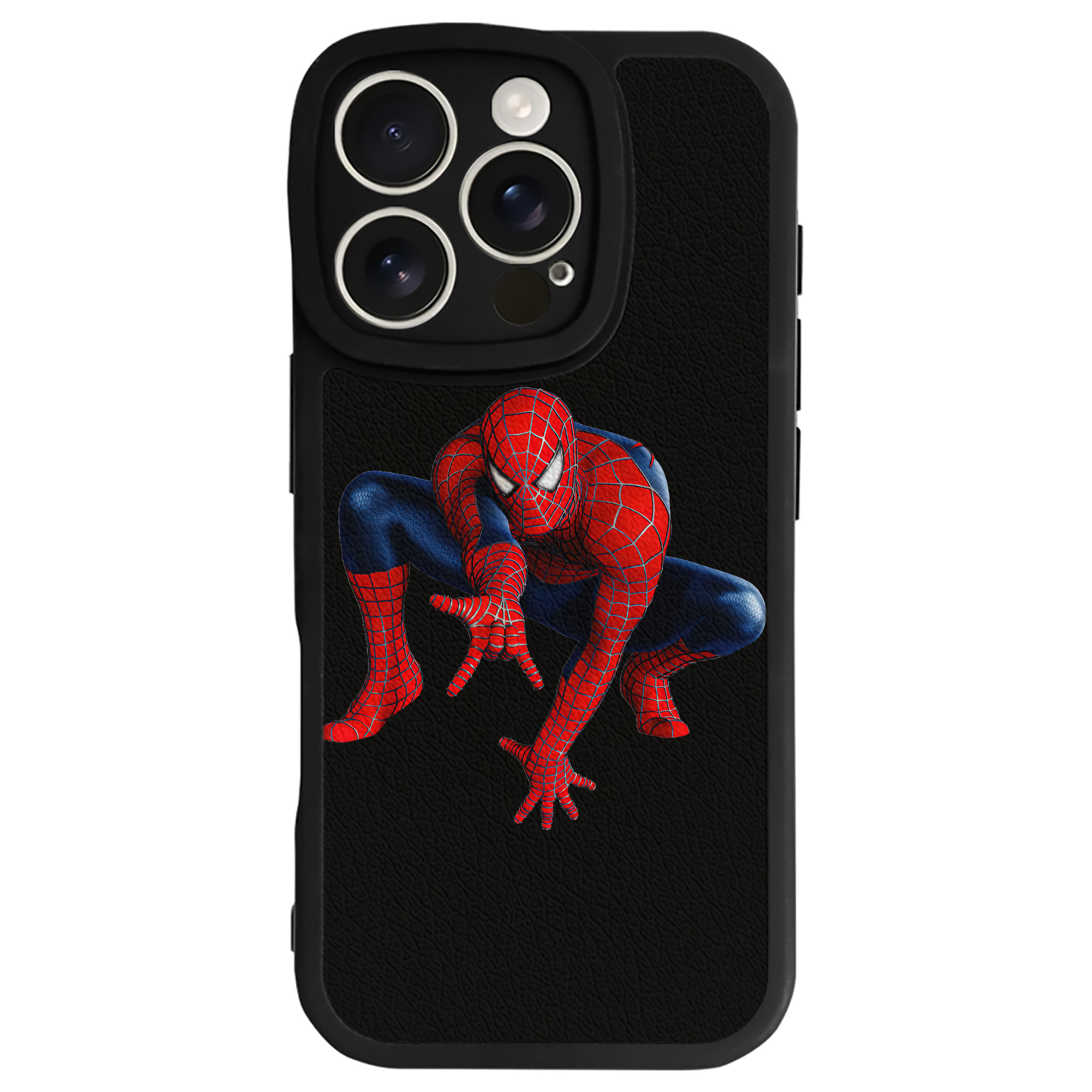 （画像用） Spider Man スパイダーマン 【iPhone 16シリーズ対応】シリコンスマホケース（レザー調） 材質：シリコン